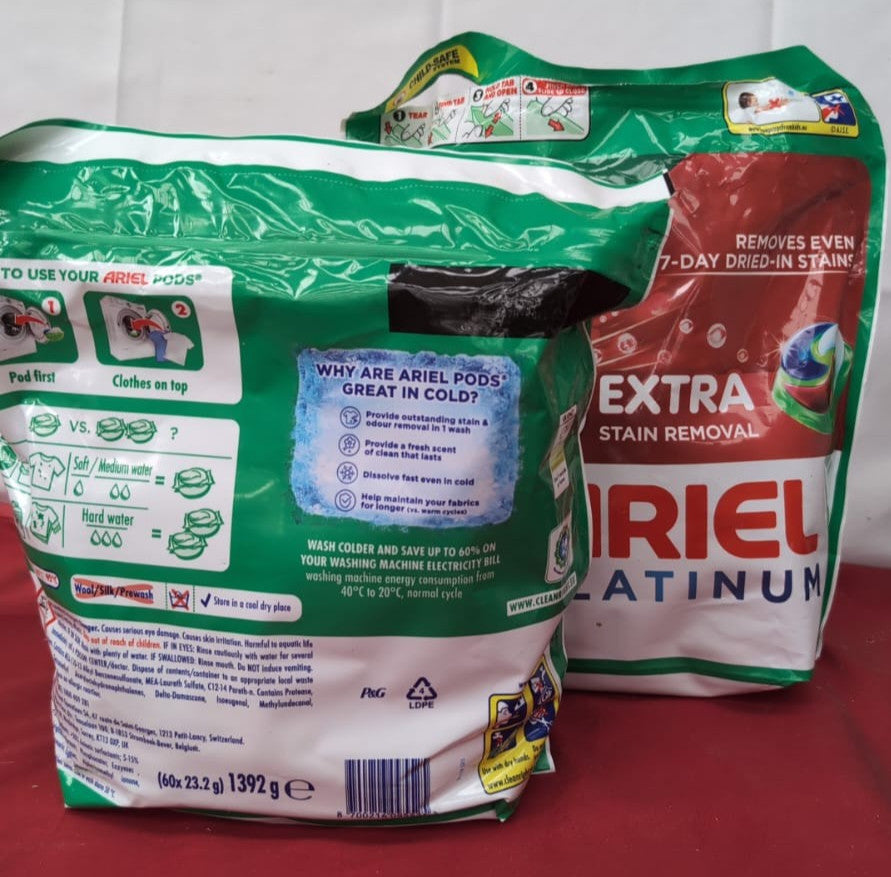 Ariel Platinum PODS®, 120 Washing Liquid Laundry (2 pack - packaging damaged)