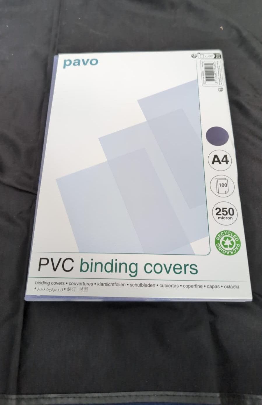 Pavo A4 250 Micron PVC Glass Transparent Cover  (Pack of 100)(packaging damaged)