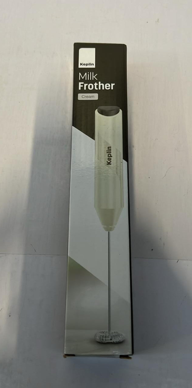 Keplin Handheld Milk Frother - Stainless Steel Electric Whisk - Cream