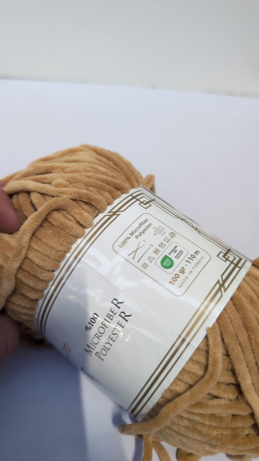 Utopia Crafts Velvet Lux Chenille Super Soft Chunky Yarn for Knitting Warm Brown