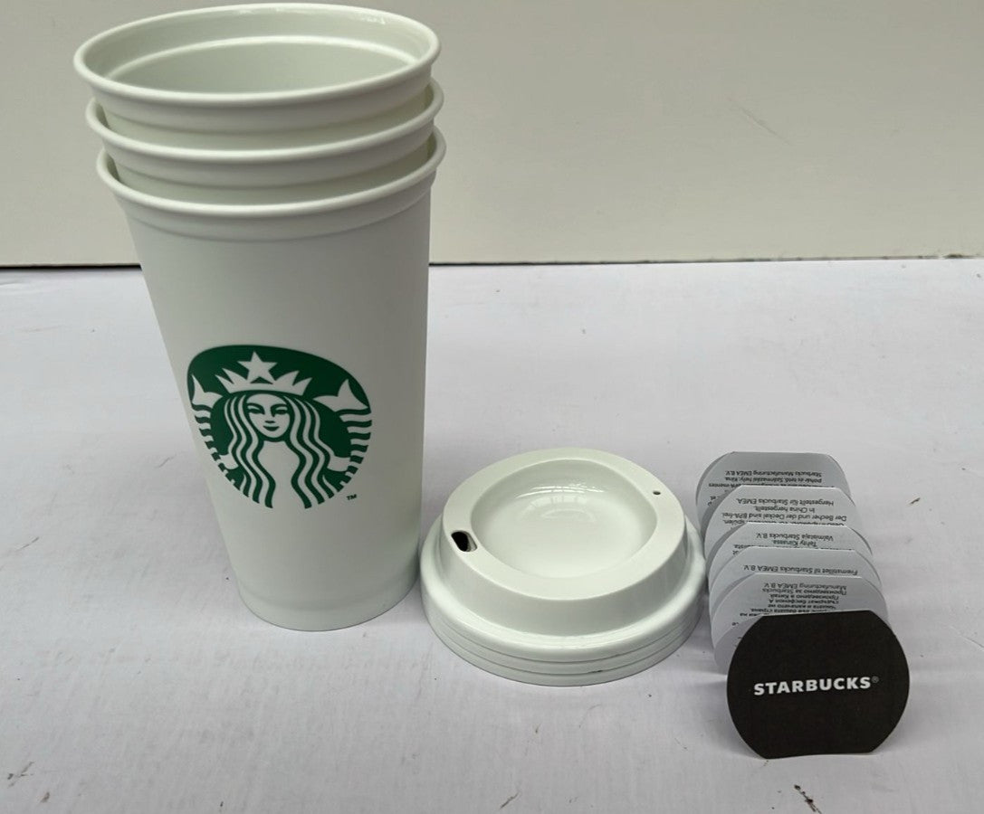 Starbucks Plastic Reusable Travel Cup To Go Coffee Cup (3 Packs)