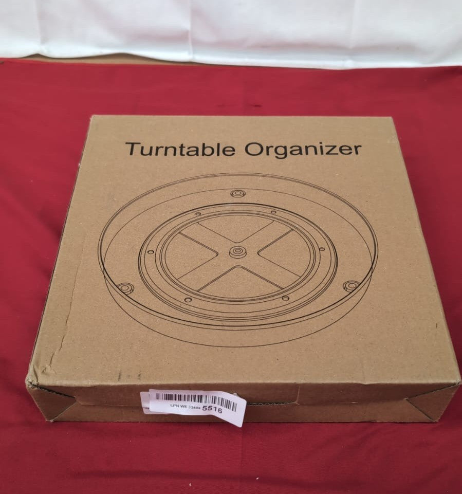 Transparent Turntable Organizer Multifunctional Spice Rack Kitchen Storage 25cm