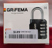 GRIFEMA GA1001 Combination Padlock, 4 Digit Coded Zinc Alloy Heavy Duty
