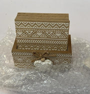 Aztec Collection Square Coasters in Holder