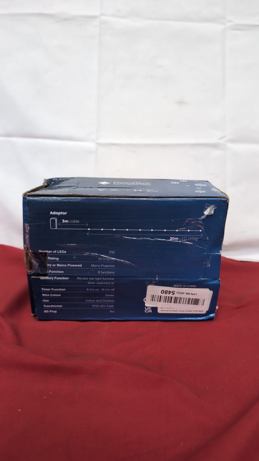 Desiretech Christmas Tree Lights - 20m 200 LED Outdoor Waterproof (box damaged)