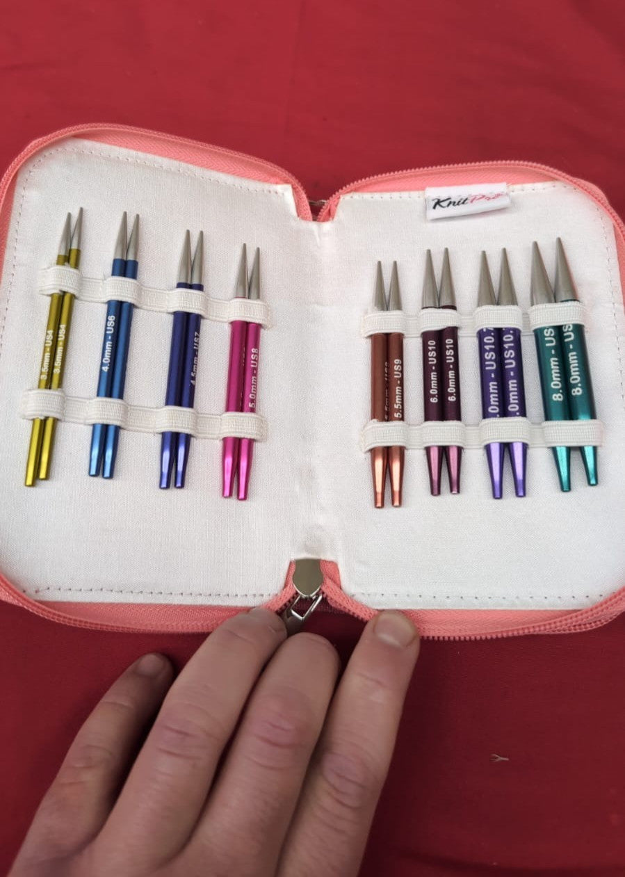 KnitPro Zing Deluxe Interchangeable Needle Set, 4" /10cm ( missing swivel cable)