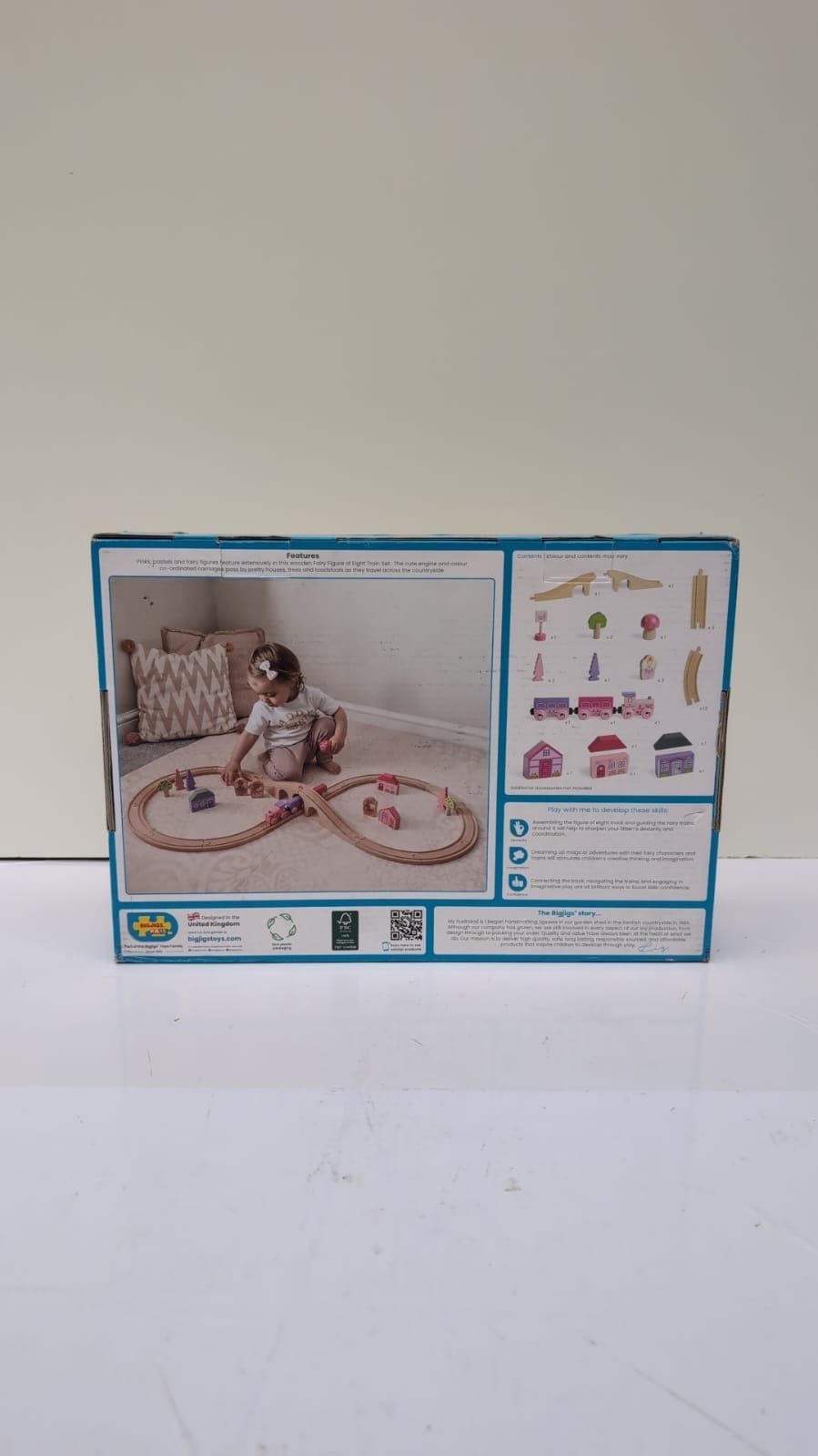 Bigjigs Rail Fairy Figure of 8 Train Set | Kids Wooden Railway Toy (BOX DAMAGED)