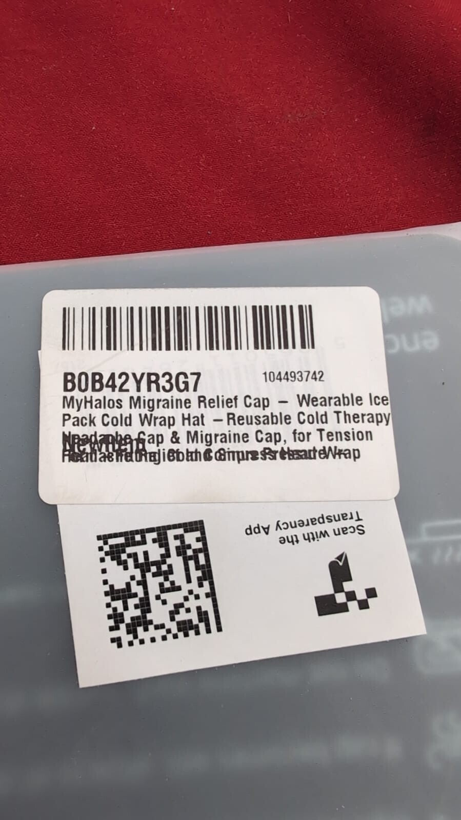 MyHalos® Migraine Relief Cap - Wearable Ice Pack Cold Wrap Hat -Reusable