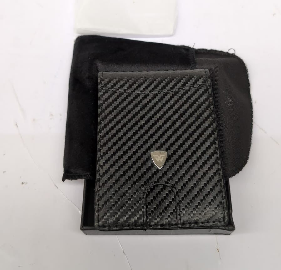 WONSEFOO Wallets Mens Slim RFID Blocking Carbon Fiber Leather for Men UK