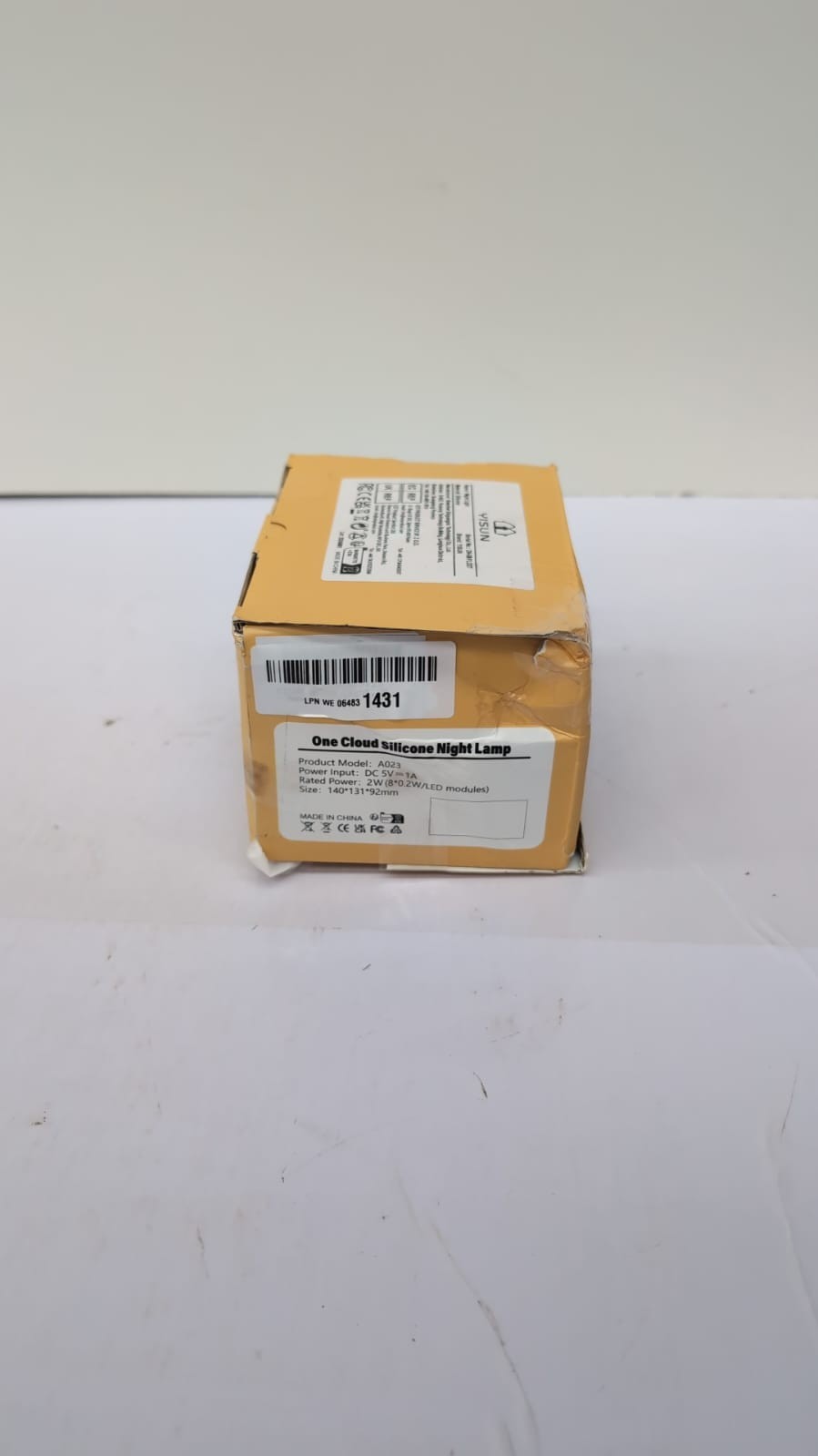Silicone Cloud Night Light, Dimmable LED Touch Lamp (BOX DAMAGED)