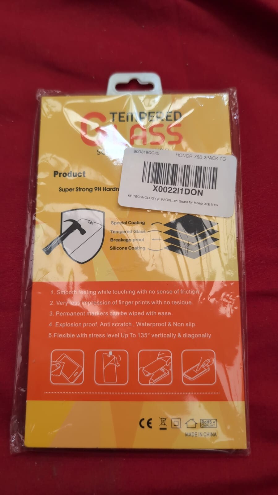 KP TECHNOLOGY {2 PACK) Honor X6b Premium Quality Tempered Glass Screen Protector