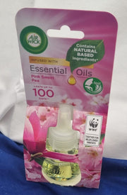 Air Wick Essential Oils Air Freshener,  Pink Sweet Pea (box damaged 6pack)