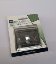 BG Nexus Metal Single Light Switch 20A – Black, Slim Profile (Damaged Box)