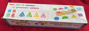 Shape Sorting And Stacking Toy | Wooden Animal Theme Matching Geometric Board