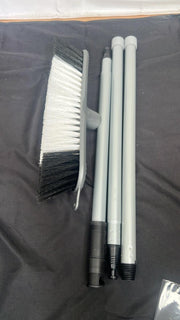 Indoor Plastic Sweeping broom with Soft Nylon bristles & 3pcs easy assemble,Grey