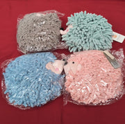 4 Pcs Chenille Hand Towels Hedgehog Decorative Towels Fuzzy Ball Hand Towels