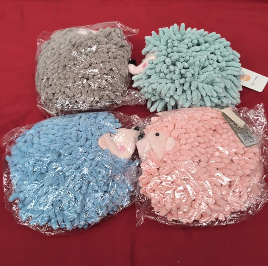 4 Pcs Chenille Hand Towels Hedgehog Decorative Towels Fuzzy Ball Hand Towels