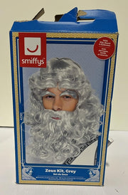 Smiffys Zeus Kit, Grey with Wig, Beard & Eyebrows (BOX DAMAGED)