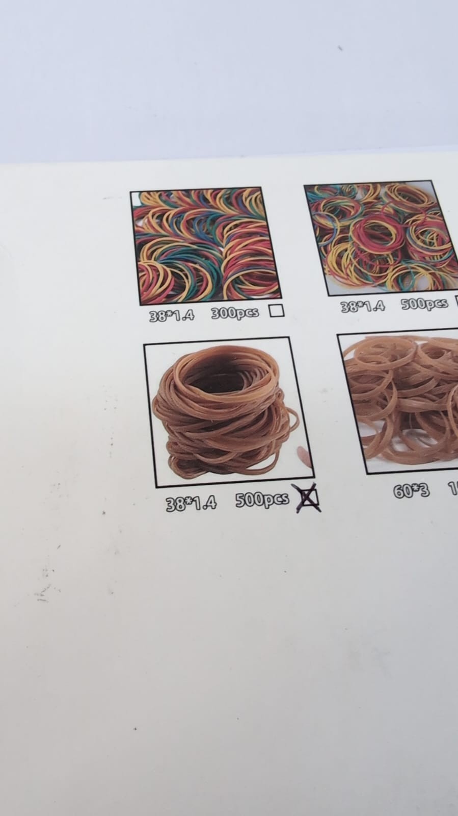 500pcs Rubber Bands Elastic Bands File Folder Elastic 38 Size Yellow