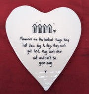 East of India Porcelein Heart Coaster 'I wish you lived nearer.' Gift