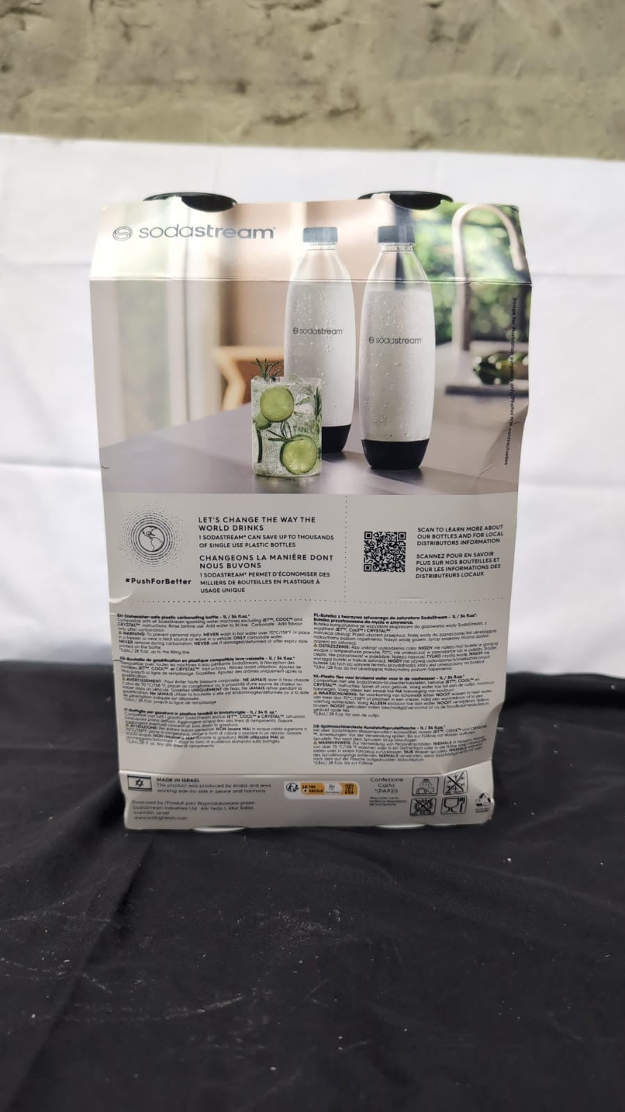 TwinPack Fuse Carbonating Water Bottles 1L(packaging damaged slightly scuffed)