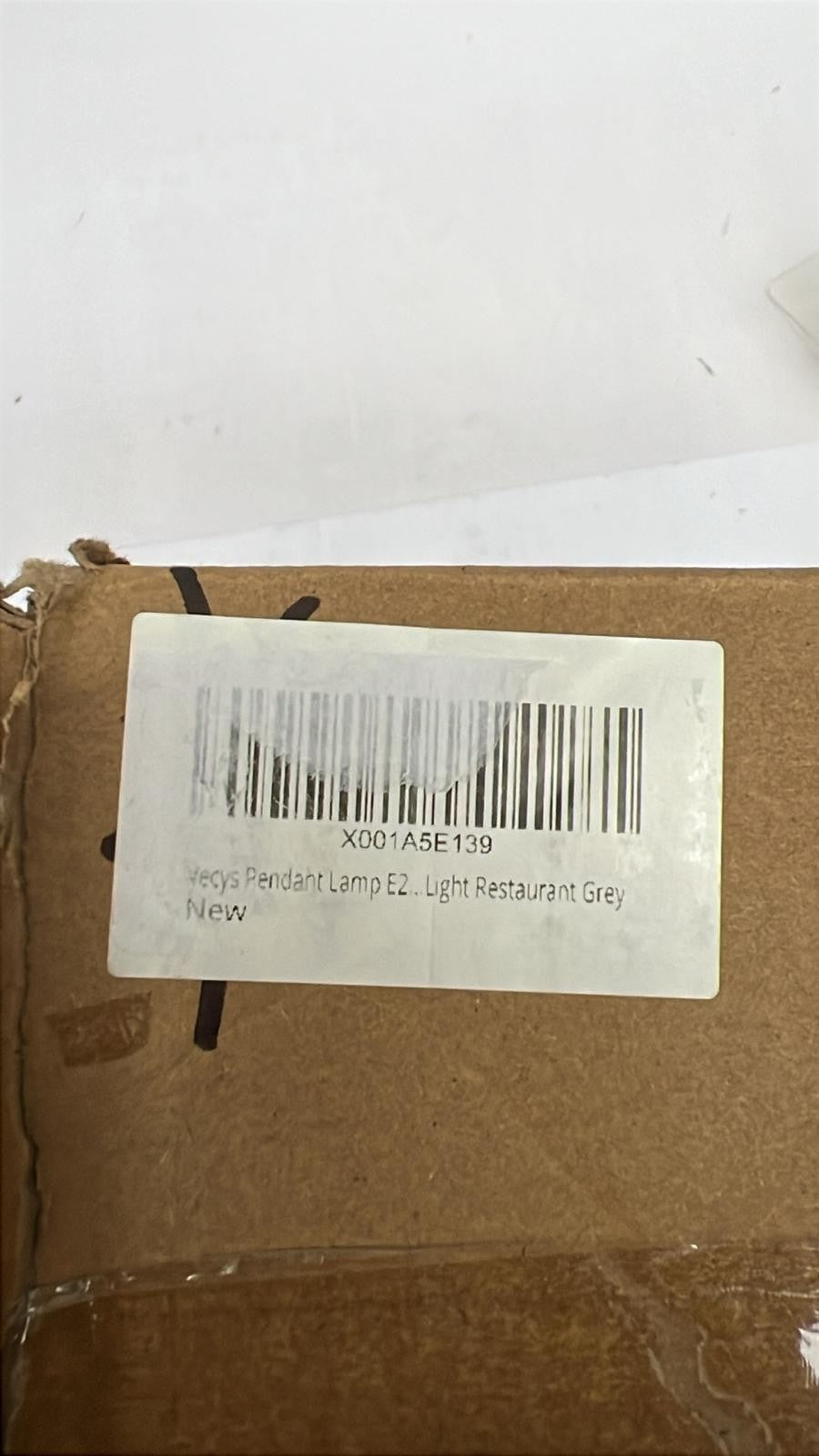 Vecys Pendant Lamp E27 Lamps Funnel Chandelier Faux Cement Resin Imitation