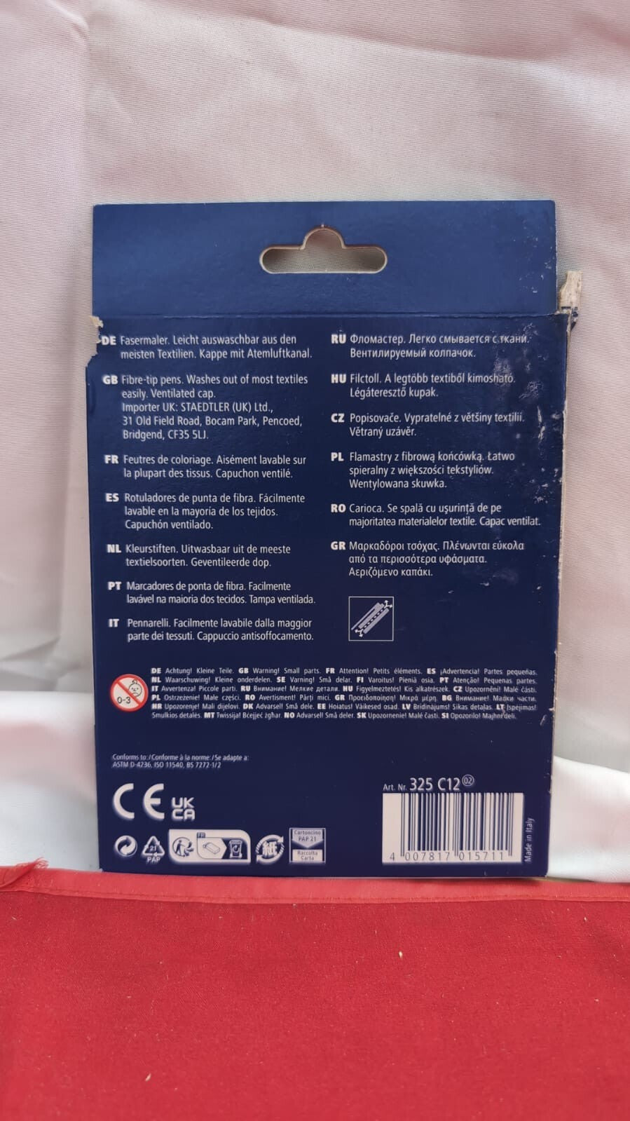 STAEDTLER 325 C12 Fibre-Tip Colouring Pen, Fine Line Width (packaging damaged)