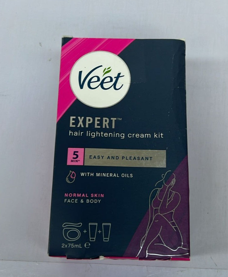 Veet Hair Lightening Cream for Face and Body - 2 Bottles of 75 ml
