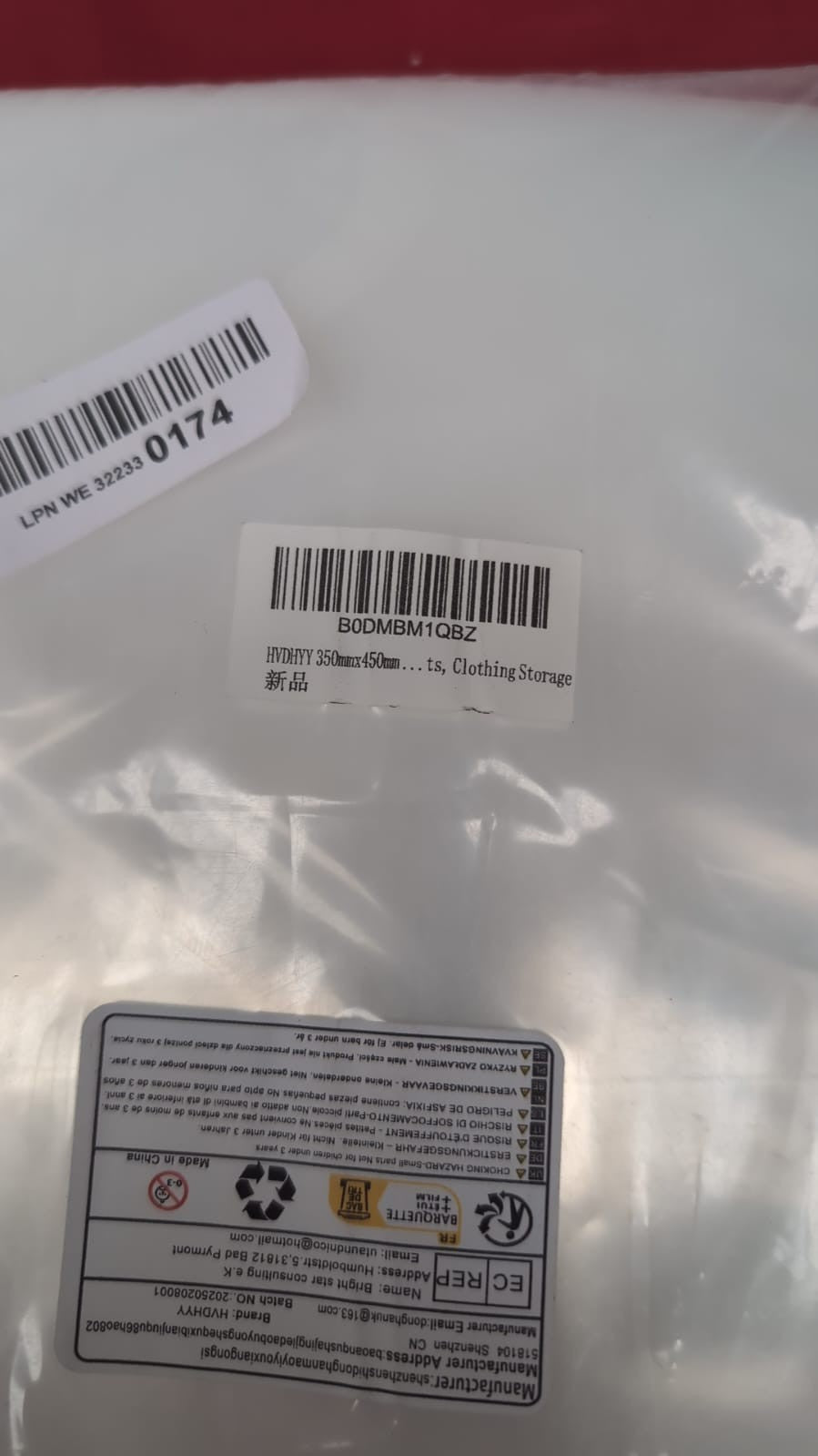 350mmx450mm Grip Seal Bags Large Plastic Bags  100pcs Clear Plastic Bag