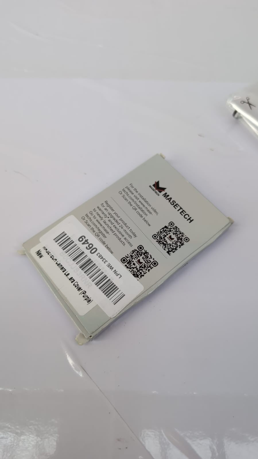 MASETECH For iPhone 15/15 Plus Camera Lens Protector Tempered Glass (Purple)