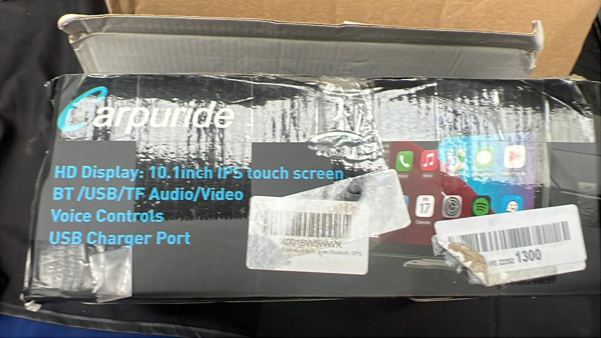 CARPURIDE W101 Wireless Carplay & Android Auto Car Stereo, Portable 10.1 Inch