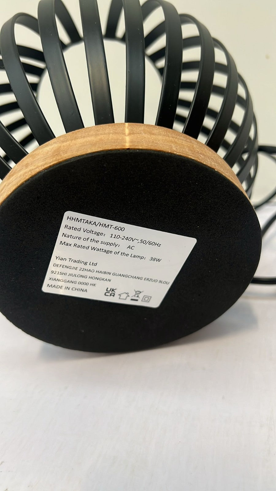 Metal Cage LED Bedside Table Lamp Wooden Base Desk Lamp