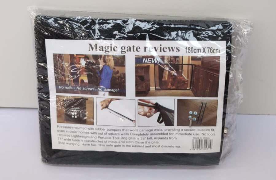 Magic Gate for Dogs, Portable Folding Safety Stair Gate