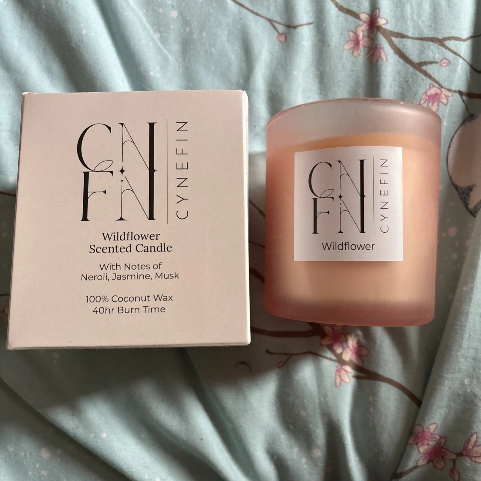 CNFN Wildflower Scented Candle - Made with 100% Wildflower 40 Hrs 400g Large