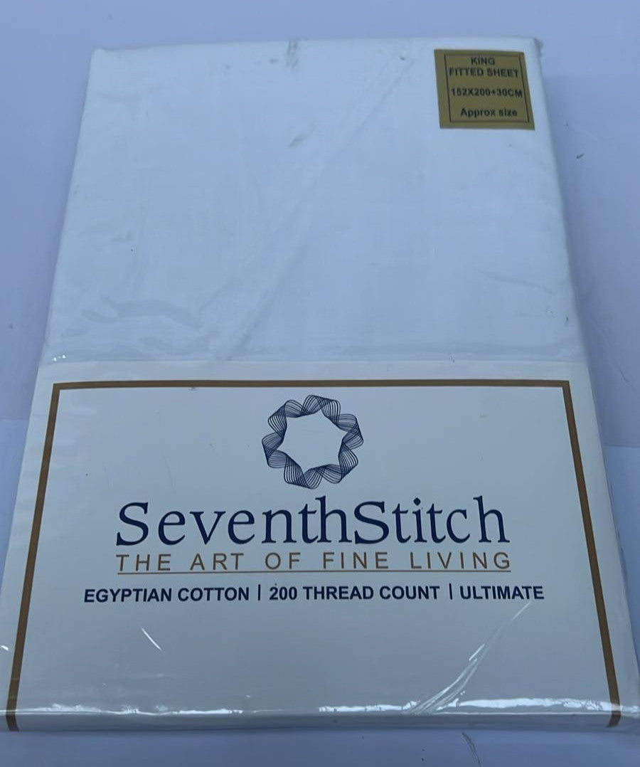 Deep Fitted Double Bed Sheets 100% Cotton 200 Thread Count 30cm Easy to Fit