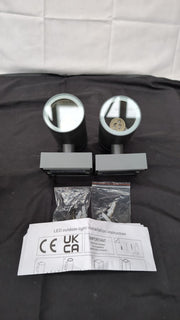 2 Outdoor Wall Lights,Up Down  Lights Mains Powered(small surface paint defect)