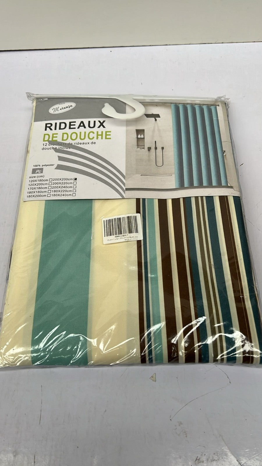 Green Stripes Shower Curtain Simple Shower Curtains for Bathroom