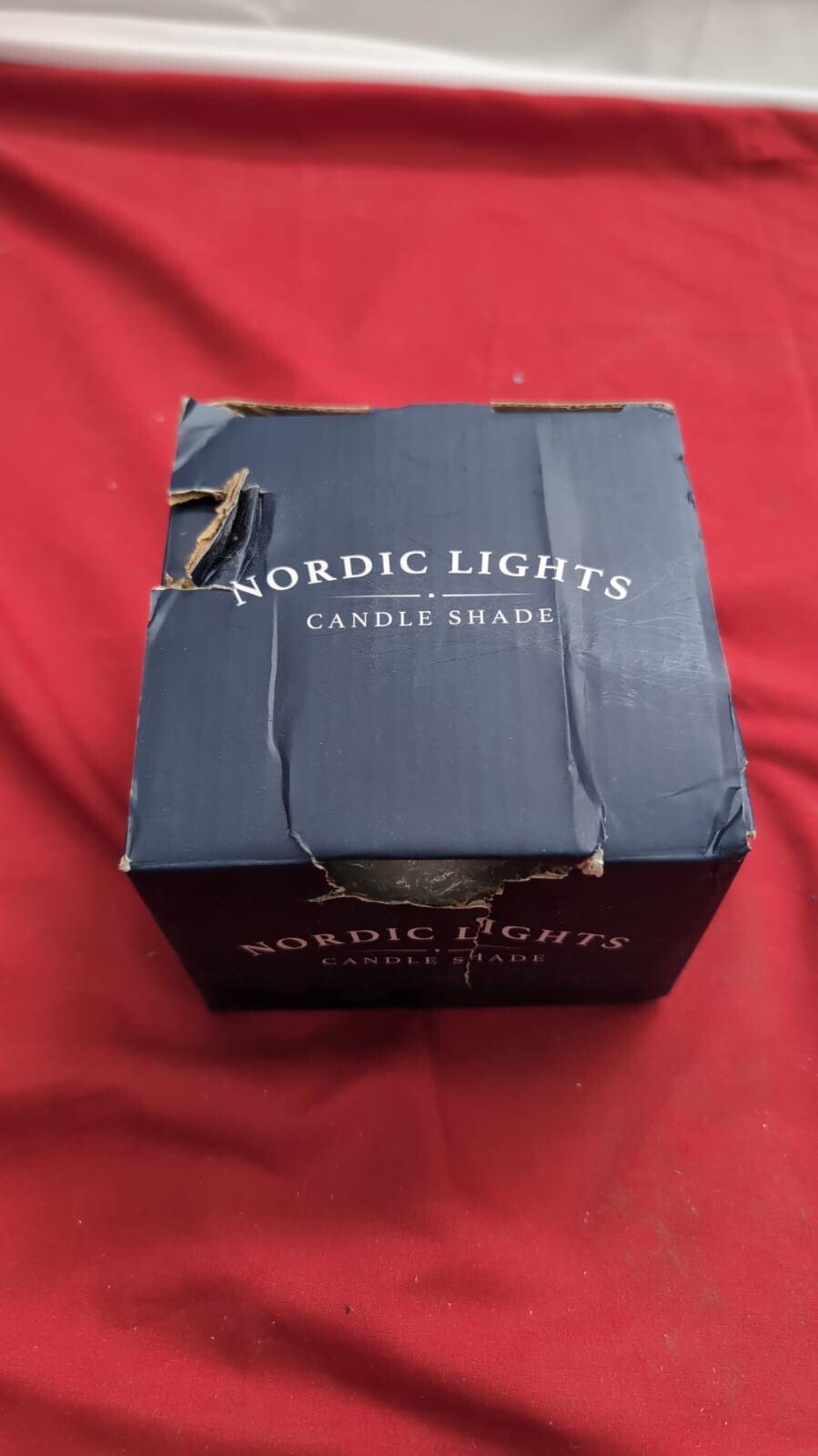 Nordic Lights Cut Out Stars Bone Porcelain Candle Shade (box damaged)