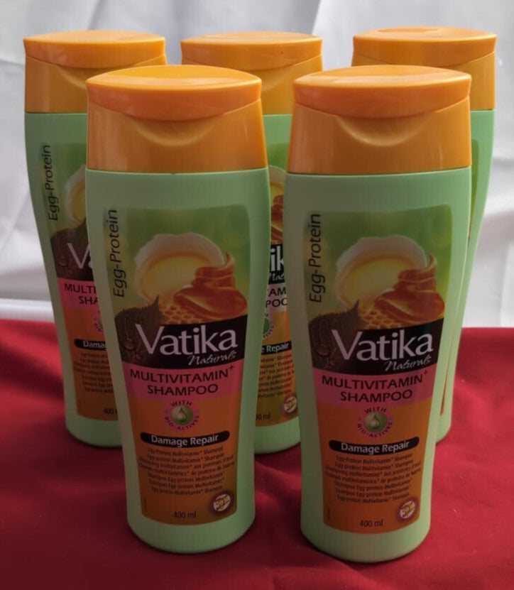 Vatika Naturals Egg Protein Shampoo - 400 ml, Enriched With Goodness (5 pack)
