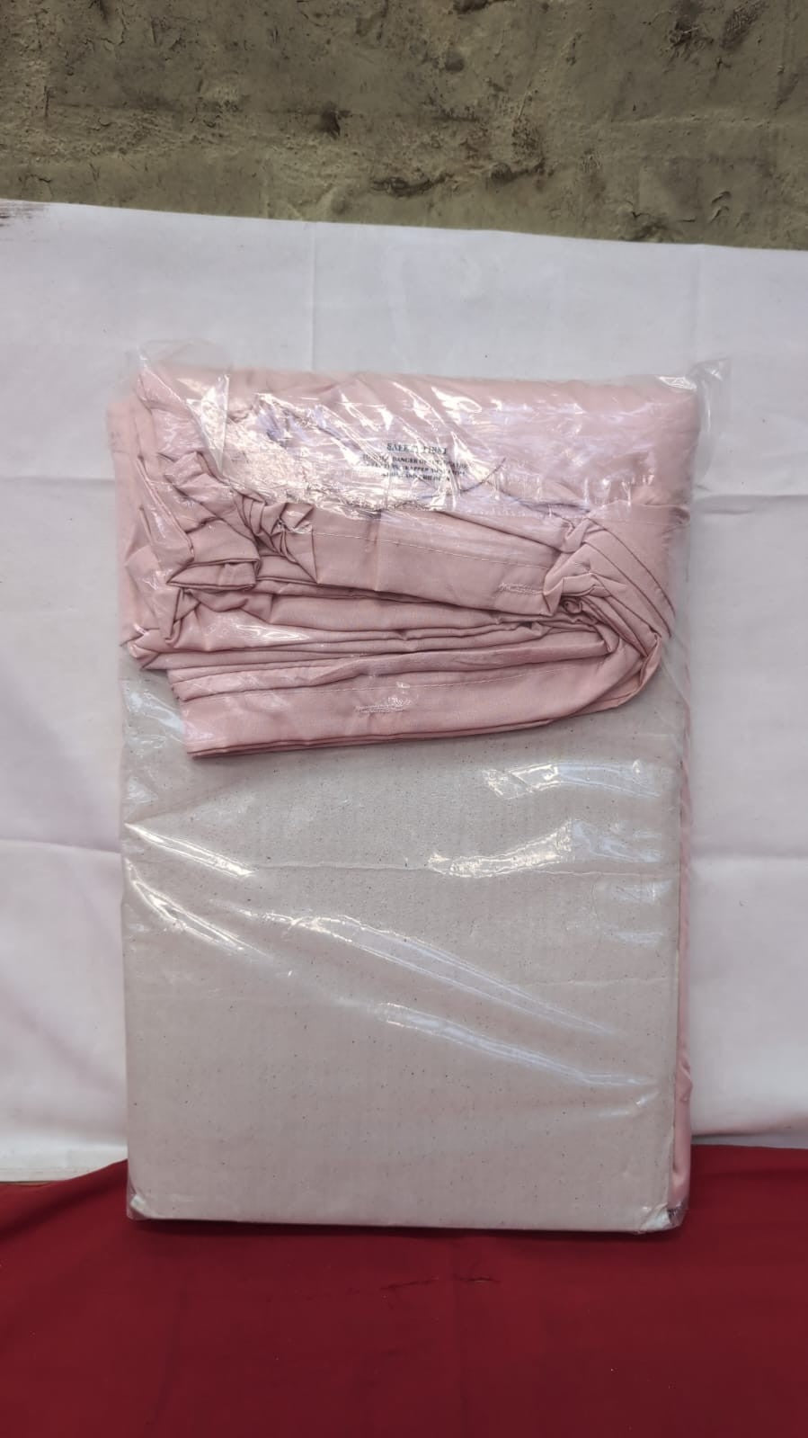 Brushed Soft Touch  Duvet Cover Bedding Set Pink, Double(packaging damaged)