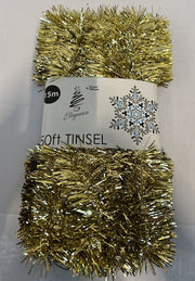 Snow White 1 Gold Tinsel Xmas Decoration 15 M