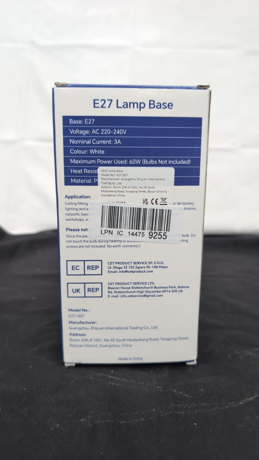 E27 Lamp Holder 2 Packs (No fixings included)