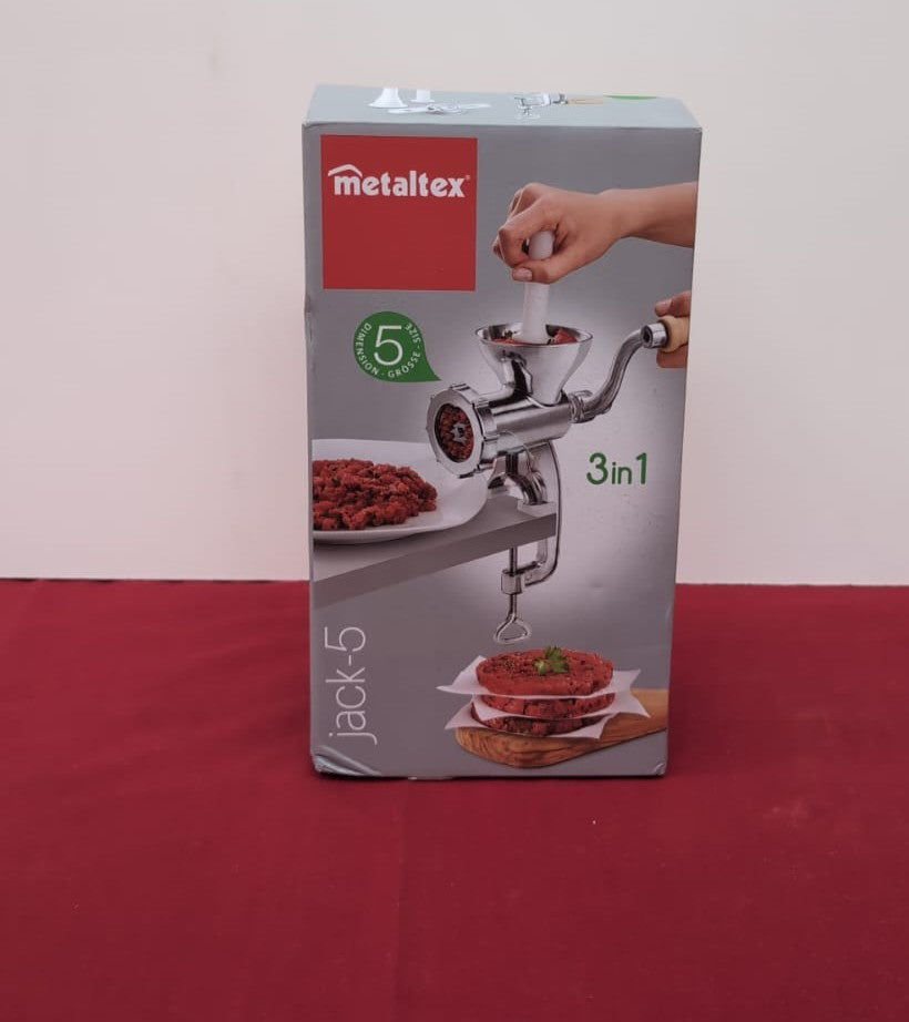Metaltex Meat Grinder, Aluminium, Silver, 10 x 14 x 26.5 cm ,Jack-5