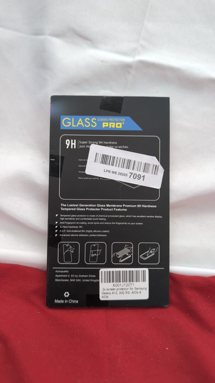 4youquality Screen Protector for Samsung Galaxy Tempered (packaging damaged)