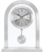 Acctim Metal Mantel Clock, Silver, One Size(box damaged)