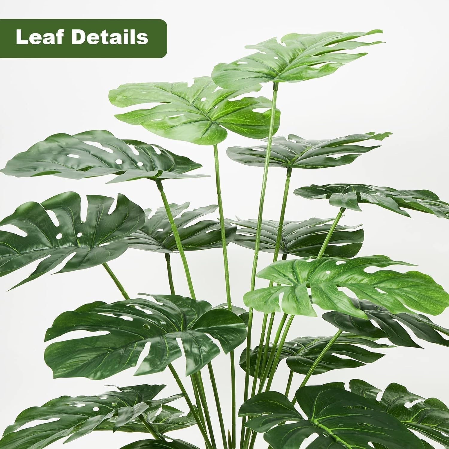 Sousi Artificial Monstera Plant in Pot - Faux Monstera Tropical Plam Plant