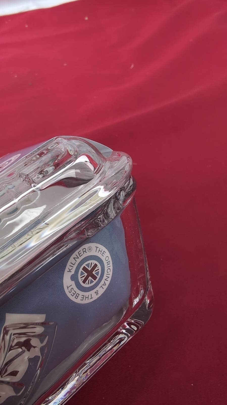 Kilner Glass Butter Dish 250g Capacity Durable BPA-Free Keeps (small chip)