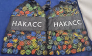 HAKACC Glass Marbles with Bucket, Assorted Round Variety(2pack)