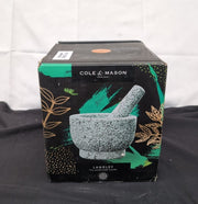 Cole & Mason Langley Pestle and Mortar Set, Solid Granite,15cm(BOX DAMAGED)