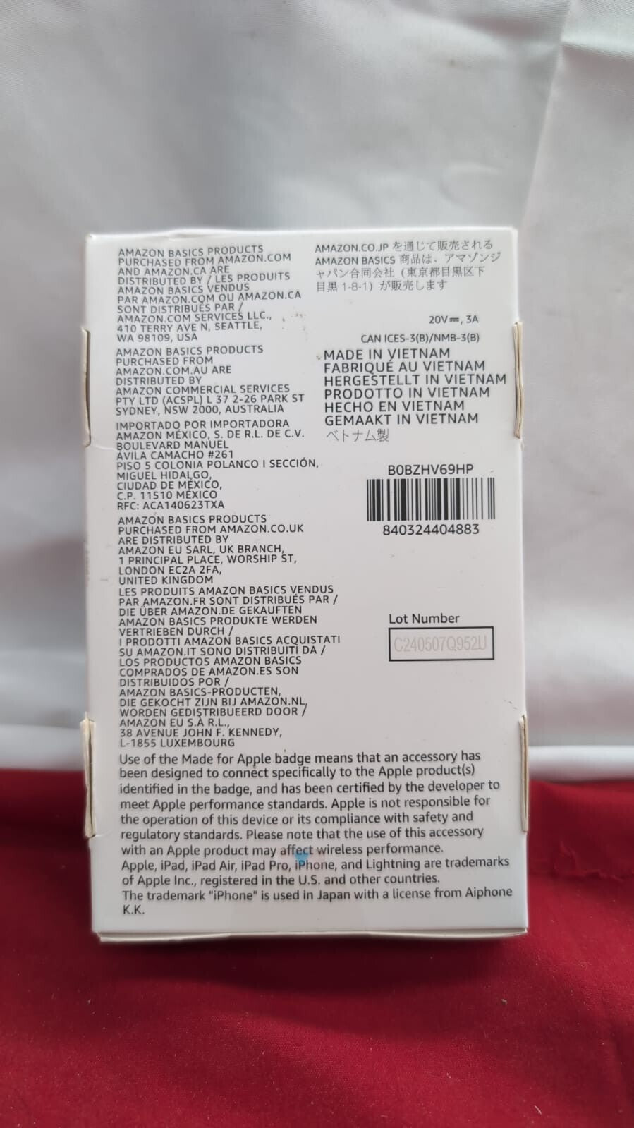 Amazon Basics USB 2.0 Type-C to  Cable, 3 m, Black (box damaged)